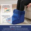 Thermee Micro Flannel Heated Foot Warmer, Sherpa Fleece, 2-Hour Safety Shut-Off, Electric Foot Heater for Women & Men, Foot Warmers for Feet, Heated Slippers, Under Desk Foot Warmer-Sapphire view 4