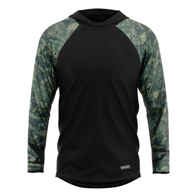 BLACKSTRAP Mens Therma Hooded Baselayer Top - Canvas Green | Large