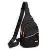 AOSTIHOT Small Sling Backpack for Women, Chest Bag Daypack Crossbody for Travel Sport Running Hiking Black view 1