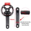 Cyclon Single Speed Square Taper Crankset, 170mm Mountain Bike Crankset with 104BCD 32T/34T/36T/38T/40T/42T Narrow Wide Tooth Round Black Chainring, Replacement for Bicycle Crank Arm Set MTB Crankset view 4