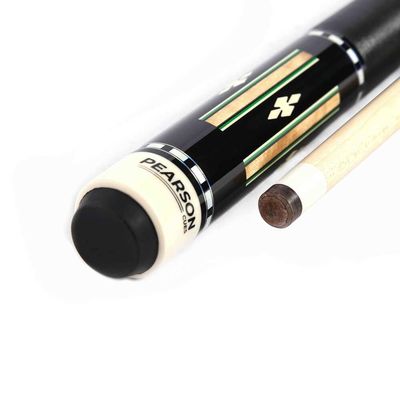 PEARSON Cues Prestige Series Pool Cue  58 Maple Wood, Low-Deflection Shaft, Quick Release Joint | Professional Billiard Stick for Serious Players & Tournament Play, 18 Oz. Black, Maple, Green