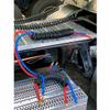 15 Foot Kink-Repairing 70MM Diameter Air Brake Coiled Hoses with 4 Inch Blue and Red Grips - Pair view 3