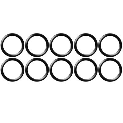 Pack of 10 Black Silicone Body Jewelry O-Rings (4mm (0.16"))