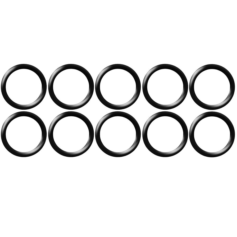 Pack of 10 Black Silicone Body Jewelry O-Rings (4mm (0.16"))