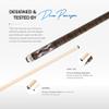 PEARSON Cues Prestige Series Pool Cue  58 Maple Wood, Low-Deflection Shaft, Quick Release Joint | Professional Billiard Stick for Serious Players & Tournament Play, 18 Oz. Brown Stain, White, Blue view 2