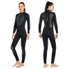 PRELGOSP Mens Womens Wetsuits, Full Length 3mm Back Zip Neoprene Wetsuit, Warm UV Protection Wet Suits for Scuba Diving, Spearfishing, Snorkeling, Surfing,Women Black,XL view 1