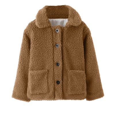 Toddler Boys Girls Coat Winter Windproof Thicken Coat Jacket Child Warm Fleece Button Outerwear (Coffee, 2-3 Years)