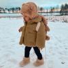 Toddler Boys Girls Coat Winter Windproof Thicken Coat Jacket Child Warm Fleece Button Outerwear (Coffee, 2-3 Years) view 4