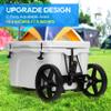 FERUERW Upgraded Cooler Wheel Kit, Universal Cooler Cart Kit for Heavy-Duty Coolers,15.5 in to 17.5 in Wide Coolers, All Terrain 12 Inch Wheels&Ratchet Straps, Roller Accessories for Camping & Beach view 4