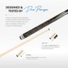 PEARSON Cues Prestige Series Pool Cue  58 Maple Wood, Low-Deflection Shaft, Quick Release Joint | Professional Billiard Stick for Serious Players & Tournament Play, 20 Oz. Grey Stain with White view 2