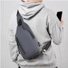 Hjkiopc Waterproof Sling Bags Mens Anti-theft Shoulder Crossbody Backpack with USB Charging Port& Headphone,Outdoor Lightweight Bag (Grey) view 2