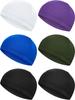 Boao 6 Pieces Cooling Skull Caps Helmet Hard Hat Liner Sweat Wicking Running Beanie Cycling for Men Women(X-Large,Vivid Colors)