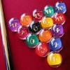BuyBocceBalls Listing - Epco Premium Quality, Clear-Rocco Style Billiard or Pool Set, with 4.2oz, 2.25" diam Balls. Made in USA. view 1
