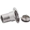 45 Degree Angle Marine Deck Filler Fill Stainless steel 316 Keyless Cap boat Hardware accessories Socket yacht W/ Rubber Gasket Fit for 1.5" /2 Diameter hose (Option: Waste, 1.5" /38mm) view 1