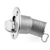 45 Degree Angle Marine Deck Filler Fill Stainless steel 316 Keyless Cap boat Hardware accessories Socket yacht W/ Rubber Gasket Fit for 1.5" /2 Diameter hose (Option: Waste, 1.5" /38mm) view 2