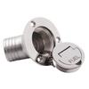 45 Degree Angle Marine Deck Filler Fill Stainless steel 316 Keyless Cap boat Hardware accessories Socket yacht W/ Rubber Gasket Fit for 1.5" /2 Diameter hose (Option: Gas, 1.5" /38mm) view 1