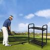 SanBouSi Golf Club Organizer Rack, 27 Holes Steel Golf Club Display Durable Metal Golf Club Holder Shelf Golf Club Storage Rack for Course Practice, Black view 2