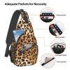 Fnqkmlep Leopard Print Pattern Hiking Daypacks,Crossbody Sling Backpack Shoulder Bag Chest Bag,With Adjustable Strap High Capacity,For Men Women Outdoor Cycling Hiking Travel One Size view 4