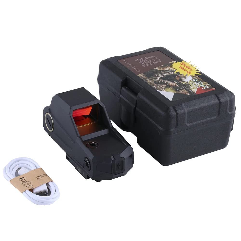 2MOA MH-1 Red Dot Sight Dual Motion Sensor Reflex Scope,Large Field,with QD Quick Detach and USB Charger,Hunting Optics Scope with 20mm Picatinny Rail Mount Base
