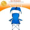 iMounTEK Camp Chair Foldable Canopy Camp Chair with Shade Sun Protection Camping Recliner with Carry Bag Support 330LBS Load Folding Seat with Cup Holder for Fishing/Beach/Travel/Picnic(Blue) view 4