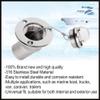 45 Degree Angle Marine Deck Filler Fill Stainless steel 316 Keyless Cap boat Hardware accessories Socket yacht W/ Rubber Gasket Fit for 1.5" /2 Diameter hose (Option: Water, 1.5" /38mm) view 2