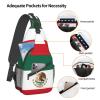 FNQKMLEP Mexican Flag Hiking Daypacks,Crossbody Sling Backpack Shoulder Bag Chest Bag,With Adjustable Strap High Capacity,For Men Women Outdoor Cycling Hiking Travel view 4