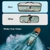 Funnywhale Boat Mirror4"x11" Marine Mirror for Ski Boats Pontoon Boat Water Sport Wakeboarding Surfing with 0.4"-1.15" Windshield Frames view 2