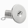 45 Degree Boat Marine Deck Filler Keyless Lift Cap Fits 38mm (1.5") /50mm (2") Diameter fuel hose Stainless steel 316 Boat Hardware Accessories Socket yacht W/O-ring seal (Option: Water, 2" /50mm) view 1