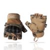 Glove Station The Combat - Fingerless Knuckle Tactical Gloves for Men - Motorcycle Gloves for Tactical Shooting, Airsoft, Hunting, Police Work and Hiking - Camouflage, X-Large view 1