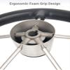Mojiate 13 1/2 inch Boat Steering Wheel, 5 Spoke 13.5 inch Stainless Steel Grip Destroyer Style Marine view 4