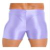 CHICTRY Mens Glossy Mid Waist Boxer Shorts Short Leggings Yoga Sportswear Swimwear Sleepwear Purple X-Large view 4