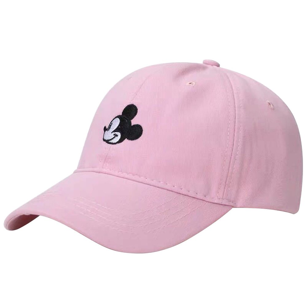 Cartoon Baseball Cap Embroidery and Printing Sun Hats Men Women Hip Hop Baseball Hat for Outdoor Sports Decoration (Pink)