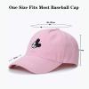 Cartoon Baseball Cap Embroidery and Printing Sun Hats Men Women Hip Hop Baseball Hat for Outdoor Sports Decoration (Pink) view 2
