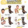 ShineSand Custom Face Socks with Picture, Personalized Socks with Photo Customized Unisex Funny Crew Sock Gifts for Men Women view 4
