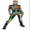 Honeystore Women's Skeleton Tight 1-Piece Jumpsuit Halloween Party Bodysuit Outfit BKAL-009 S