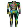 Honeystore Women's Skeleton Tight 1-Piece Jumpsuit Halloween Party Bodysuit Outfit BKAL-009 S view 4