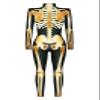 Honeystore Women's Skeleton Tight 1-Piece Jumpsuit Halloween Party Bodysuit Outfit BKAL-012 M view 4