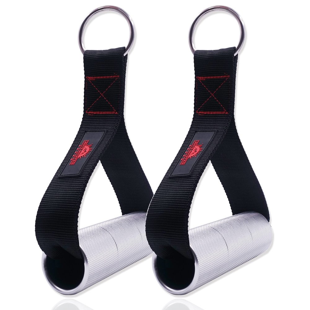 Lights Mountain Heavy Duty Fat Gym Handle Grips 2" Dia Aluminum Alloy Exercise Handles Cable Machine Pulley LAT Pulldown Attachments Arm Wrestling Training Handles(1 Pair)