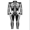 Honeystore Women's Skeleton Tight 1-Piece Jumpsuit Halloween Party Bodysuit Outfit BKAL-010 M view 3