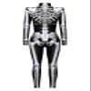Honeystore Women's Skeleton Tight 1-Piece Jumpsuit Halloween Party Bodysuit Outfit BKAL-010 M view 4