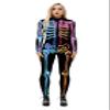Honeystore Women's Skeleton Tight 1-Piece Jumpsuit Halloween Party Bodysuit Outfit BAX-170 S view 1