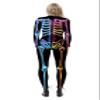 Honeystore Women's Skeleton Tight 1-Piece Jumpsuit Halloween Party Bodysuit Outfit BAX-170 S view 2