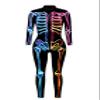 Honeystore Women's Skeleton Tight 1-Piece Jumpsuit Halloween Party Bodysuit Outfit BAX-170 S view 3
