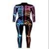 Honeystore Women's Skeleton Tight 1-Piece Jumpsuit Halloween Party Bodysuit Outfit BAX-170 S view 4
