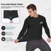 MEETYOO Men's Compression Shirt, Cool Dry Long Sleeve Underwear Top for Men, Sport Fitness Base Layer Blue view 4