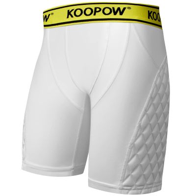 KOOPOW Boys' Sliding Shorts Youth Padded Slider Shorts Sliding Pads with Cup Pocket for Baseball, Football, Lacrosse, Hockey