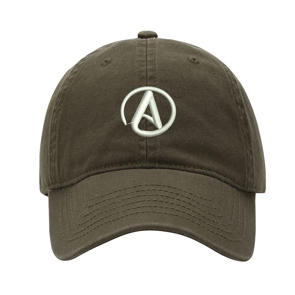 L8502-LXYB Baseball Cap Men Atheist 1 Embroidered Washed Cotton Dad Hat Baseball Caps (Green,7 5/8)