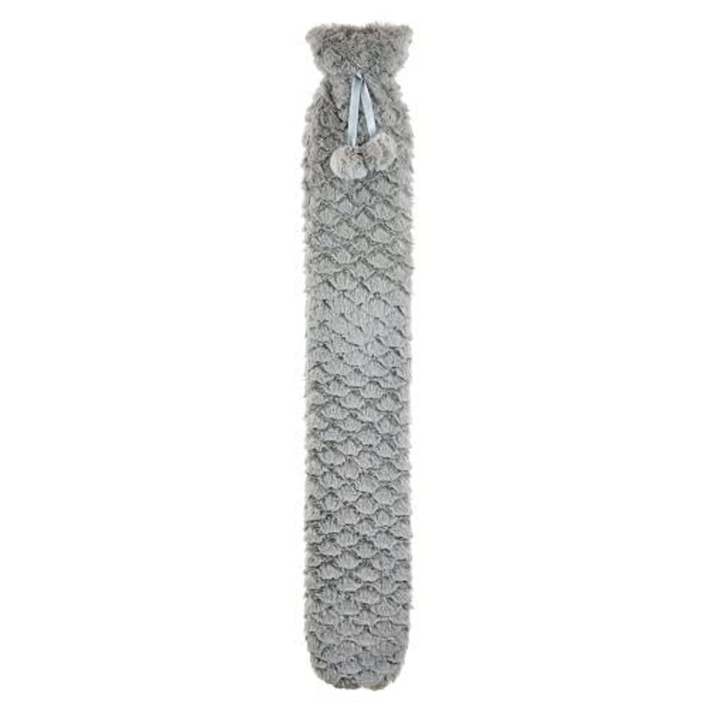 A & K 2 Litre Long Hot Water Bottle Grey Bottle, Adults Unisex, Multicolour (Multicolour), One Size