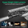 Gmconn 1250 Lumen Tactical Flashlight Pistol Light Rail Mounted LED Gun Light Strobe Weaponlight for Glock Pistol and Picatinny MIL-STD-1913 view 2