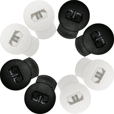 AliBall Glove Locks Baseball, Glove Lace Locks 8 Pack, Never Need Thying Knots Again, Fits All Baseball and Softball Gloves (Black-White)